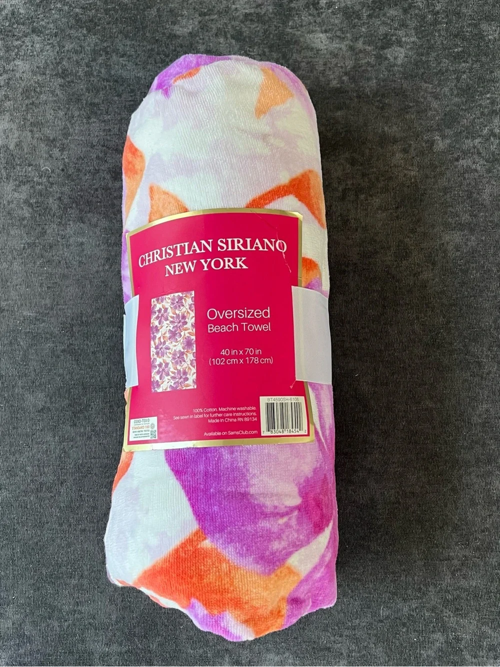 NWT Christian Siriano Oversized Floral Beach Towel